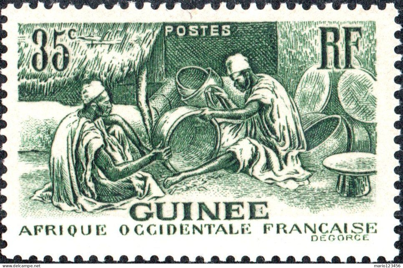 GUINEA FRANCESE, FRENCH GUINEA, ARTIGIANATO, 1938, NUOVI (MLH*) Mi:FR-GU 137, Scott:FR-GU 137, Yt:FR-GU 134 - Nuovi