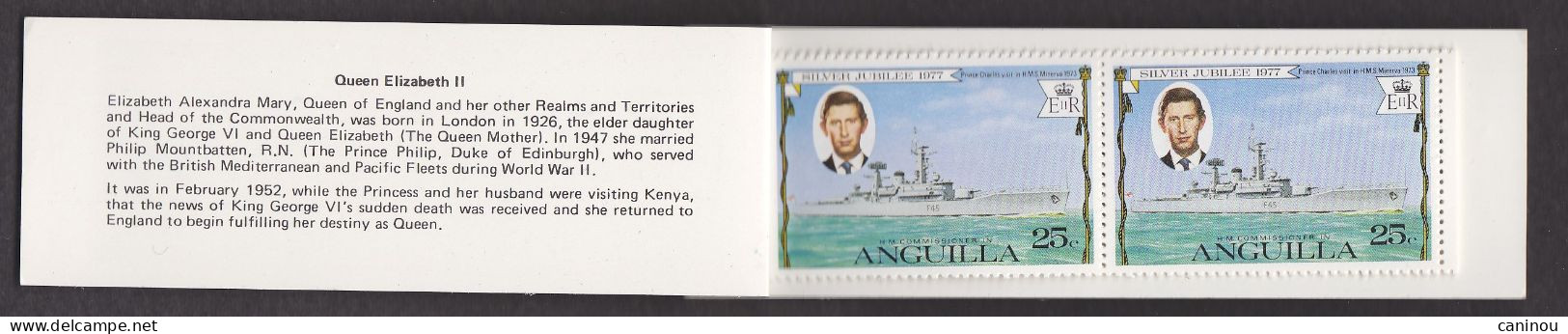 ANGUILLA CARNET  Y & T 238/241 JUBILEE ARGENT ELISABETH II 1977 NEUF - Anguilla (1968-...)