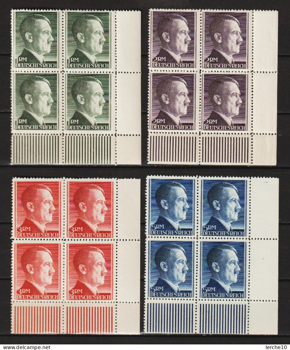 Adolf Hitler  MiNr. 799-802 A ** Bogenecken - Nuevos