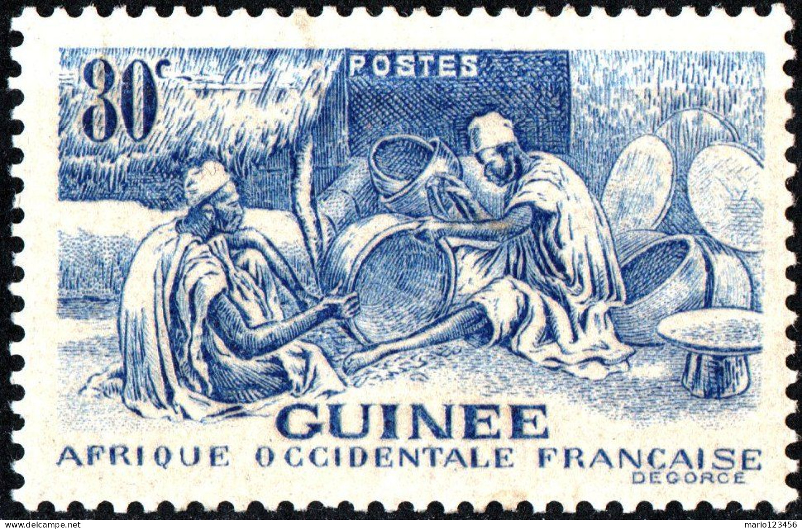 GUINEA FRANCESE, FRENCH GUINEA, ARTIGIANATO, 1943, NUOVI (MLH*) Mi:FR-GU 200, Scott:FR-GU 170, Yt:FR-GU 180 - Nuovi