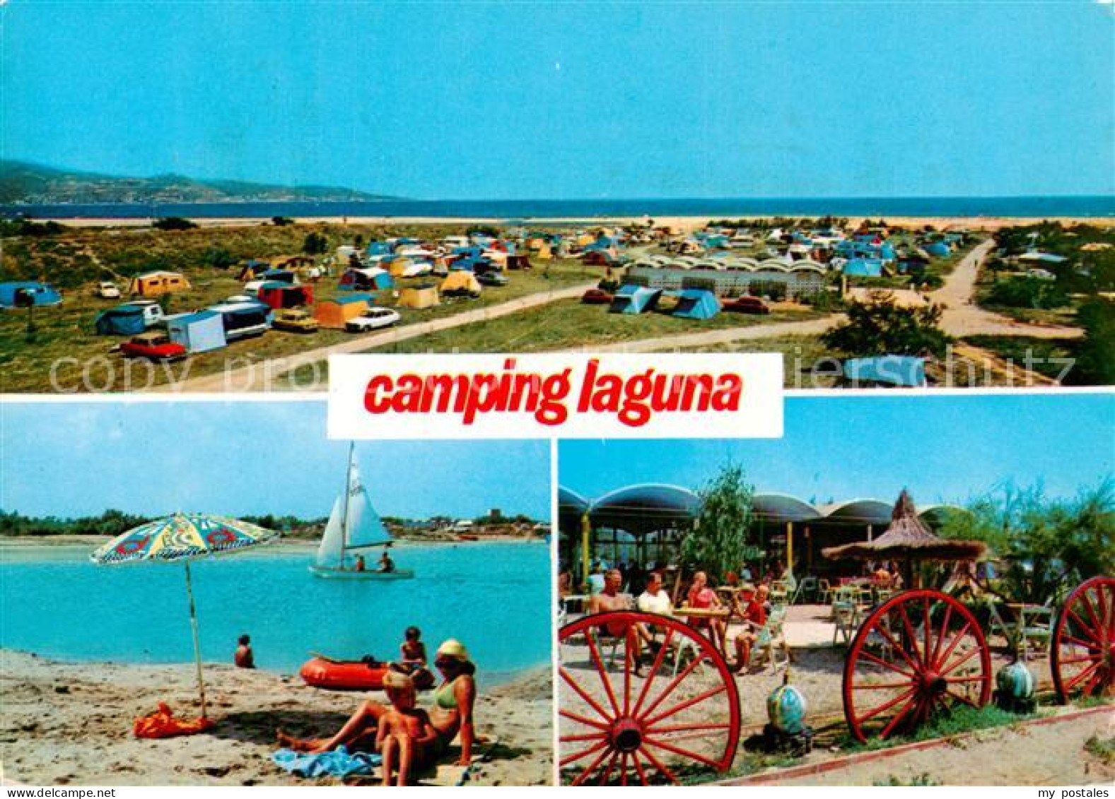 73791747 Castello De Ampurias Gerona Costa Brava ES Camping Laguna Strand Restau - Sonstige & Ohne Zuordnung