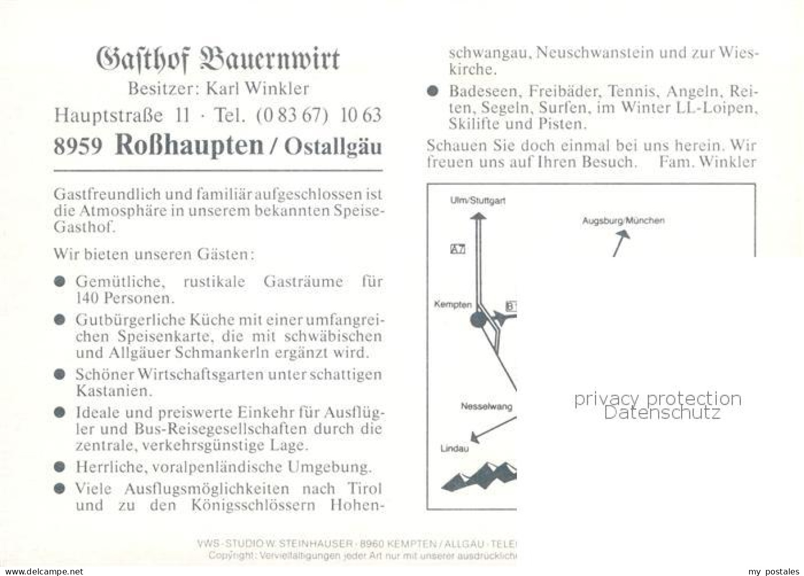 73791744 Rosshaupten Forggensee Gasthof Bauernwirt Gaststuben Garten  Rosshaupte - Other & Unclassified