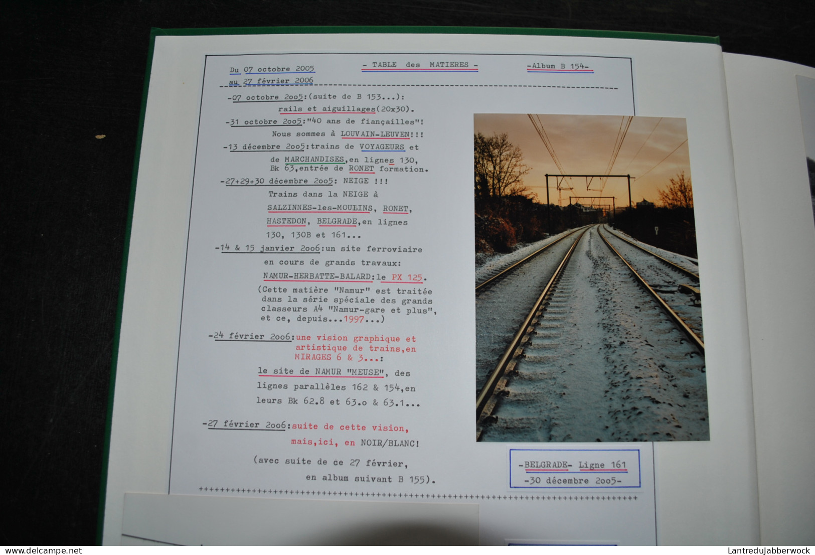 Album Photo 154 Ligne 130 Ronet BK 63 Marchandises Neige Salzinnes Hastedon Travaux Herbatte Visions Mirages Artistique  - Treni