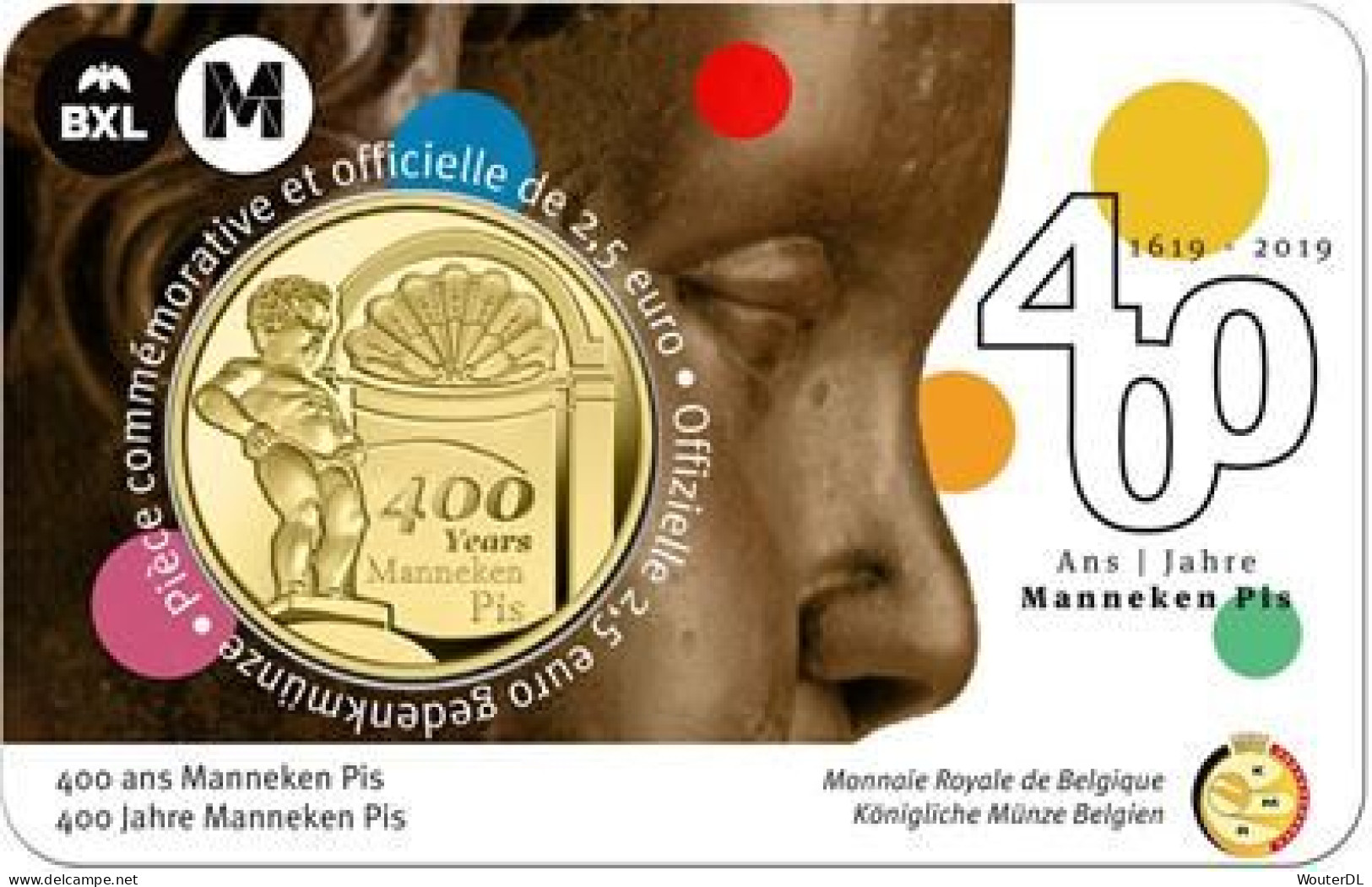 2,5 Euro België 2019 Manneken Pis - Belgium