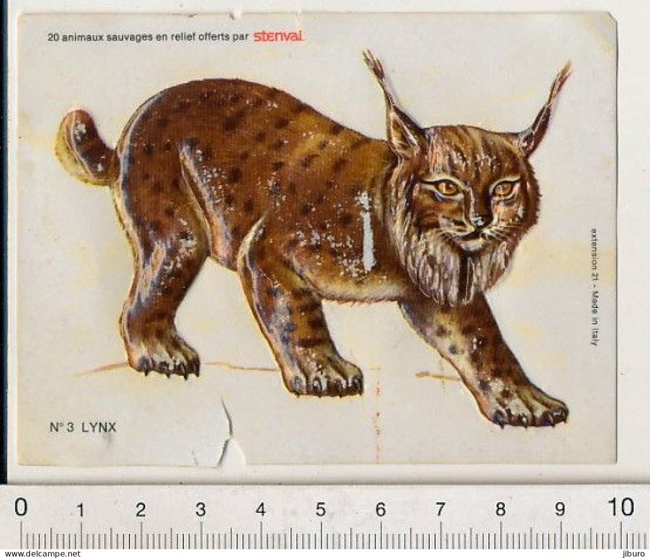 (avec Défauts) Image Stenval Plastifiée (Plastique Thermoformé) Lynx Animal - Autres & Non Classés