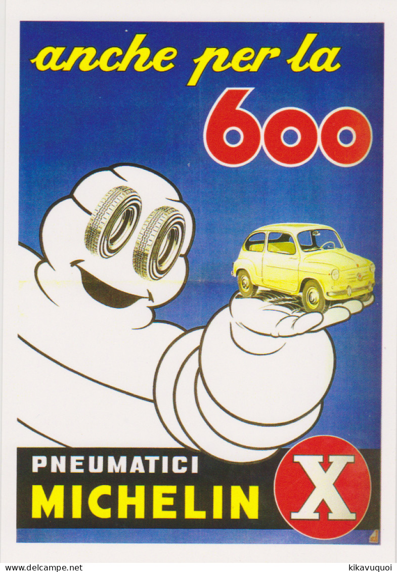 FIAT 600 MICHELIN - CARTE POSTALE 10X15 CM NEUF - Voitures De Tourisme