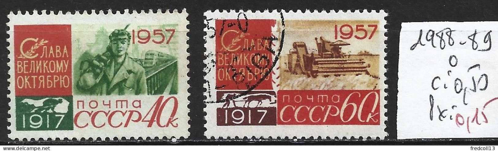 RUSSIE 1988-89 Oblitérés Côte 0.50 € - Gebraucht