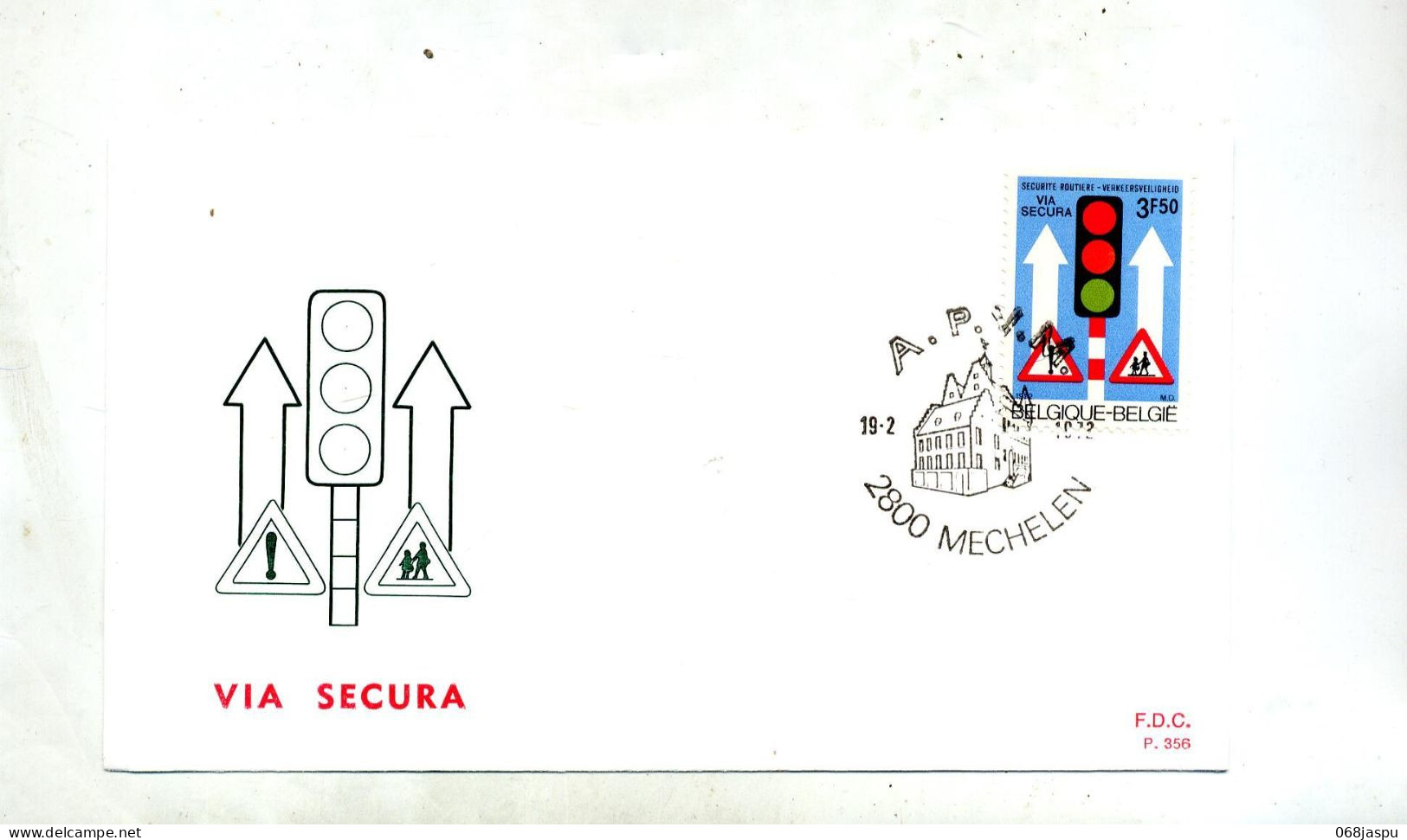 Lettre Cachet Mechelen Securite Routiere - Covers & Documents