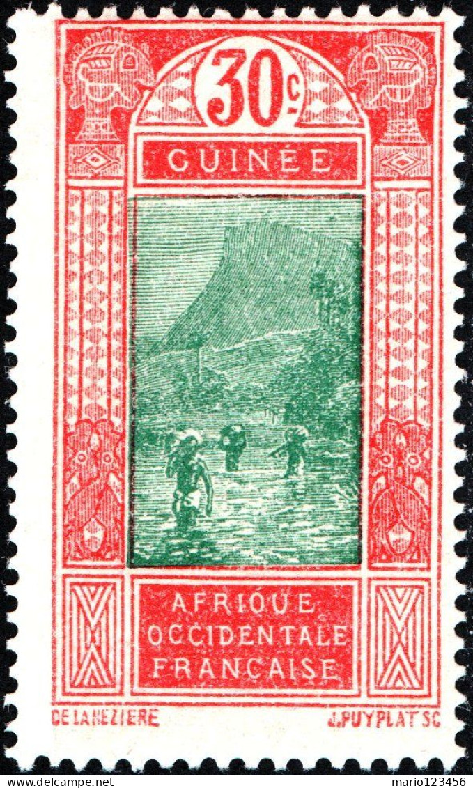GUINEA FRANCESE, FRENCH GUINEA, PAESAGGI, LANDSCAPES, 1925, NUOVI (MLH*) Mi:FR-GU 90, Scott:FR-GU 81, Yt:FR-GU 91 - Nuovi
