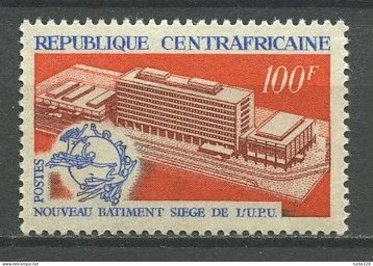 CENTRAFRICAINE 1970 N° 127 ** Neuf MNH Superbe C 1.80 € Siège De L'U.P.U. Berne Union Postale Universelle - Zentralafrik. Republik