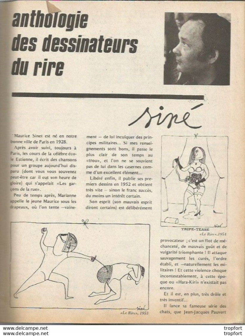 Old Newspaper BD Drawing Humor Sex Designer Revue LE RIRE 1977 Humour / Siné / HISTOIRE DE NOEL Nu Sexy Nude - 1950 à Nos Jours