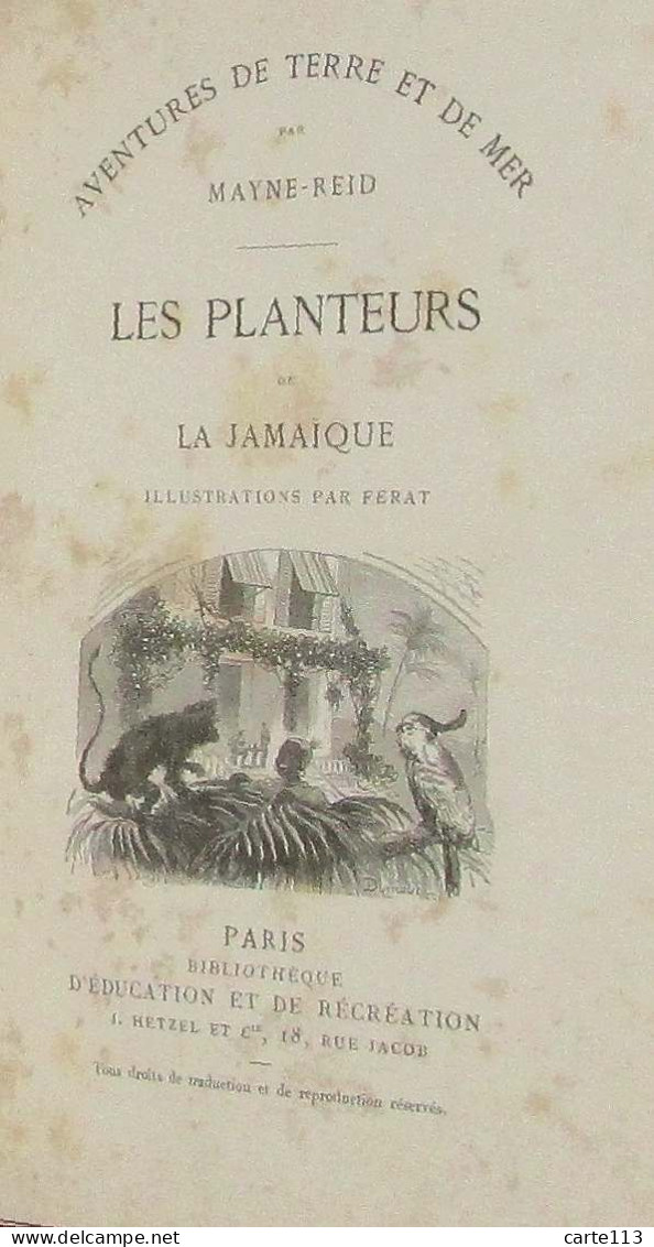 REID Thomas Mayne - LES PLANTEURS DE LA JAMAIQUE - 1801-1900