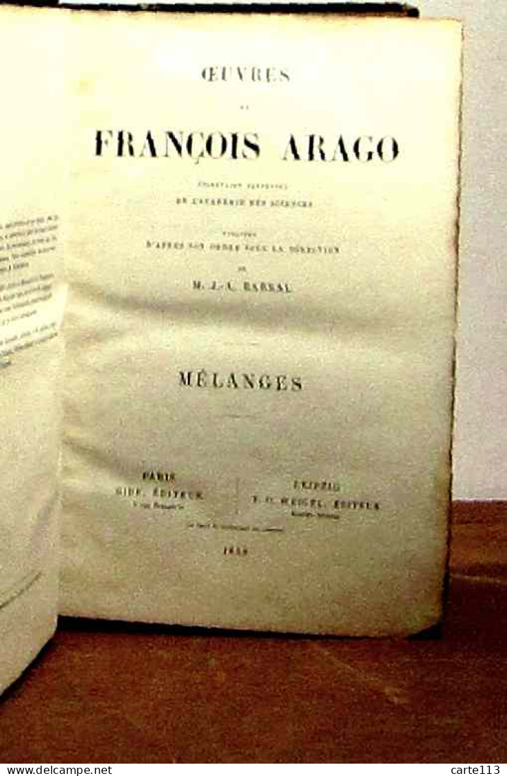 ARAGO Francois - MELANGES - 1801-1900