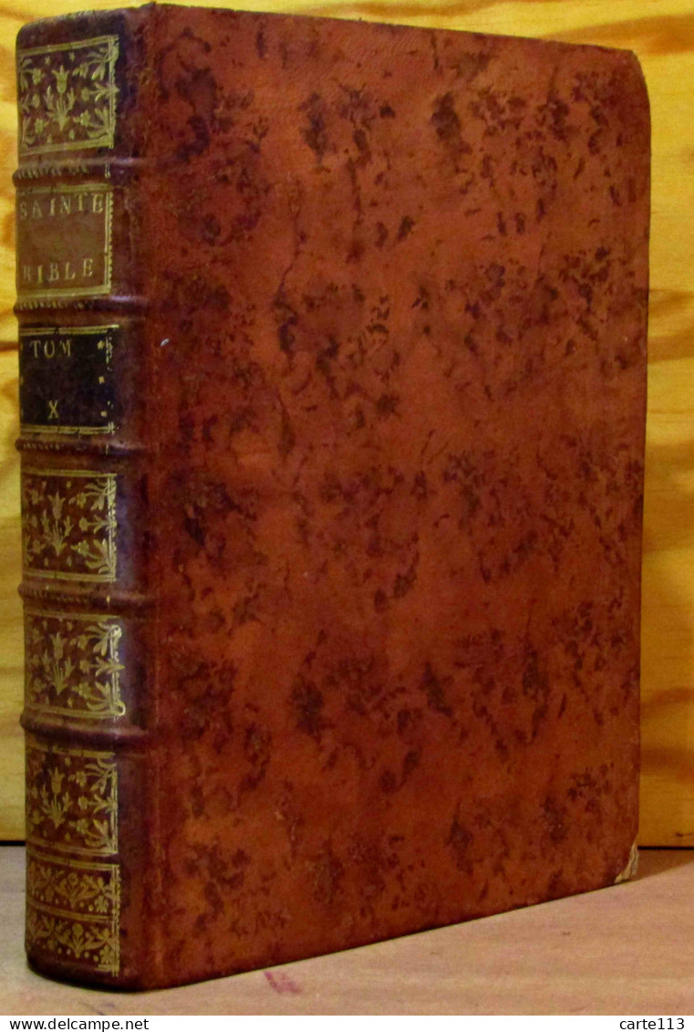 COLLECTIF  - SAINTE BIBLE EN LATIN ET EN FRANCOIS - TOME DIXIEME - CONTENANT JEREM - 1701-1800