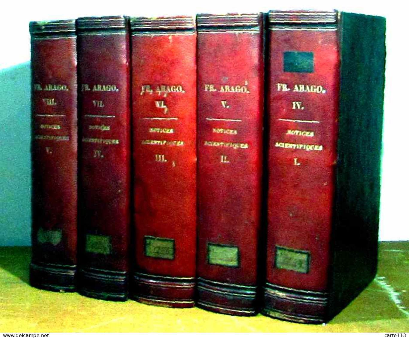 ARAGO Francois - NOTICES SCIENTIFIQUES - 5 VOLUMES - TOMES I A V - 1801-1900