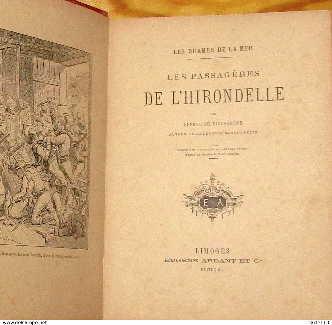 VILLENEUVE Alfred De  - LES PASSAGERES DE L'HIRONDELLE - 1801-1900