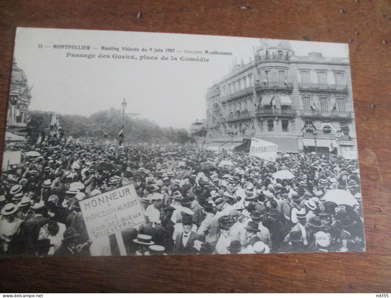 MONTPELLIER MEETING VINICOLE 1907  PASSAGE DES GUEUX - Montpellier