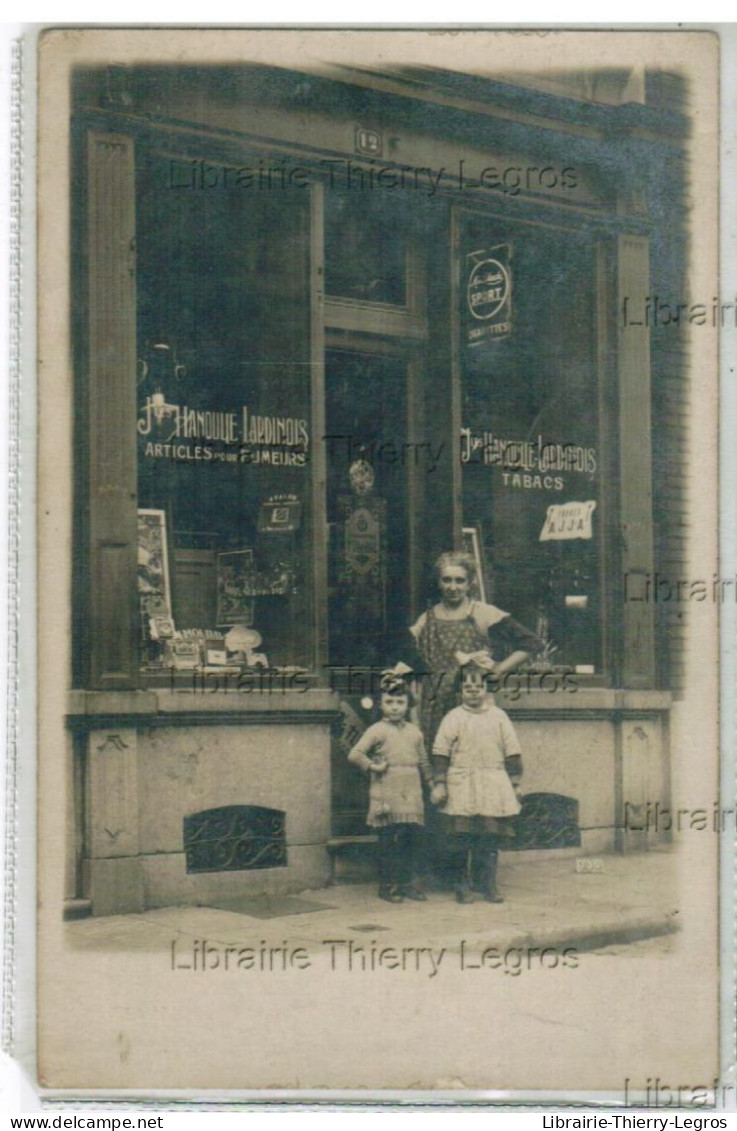 Carte Photo Charleroi Magasin Hanoulle - Lardinois Articles Pour Fumeurs Tabac Turmac Pipe - Charleroi