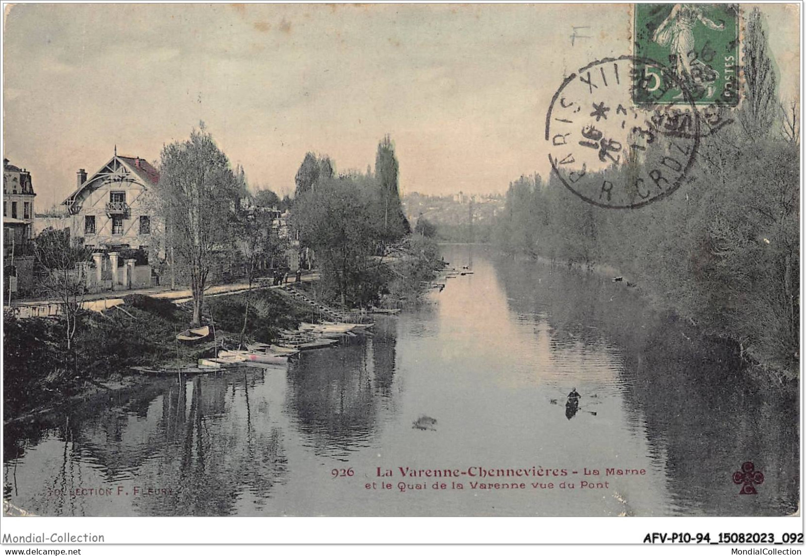 AFVP10-94-0917 - LA VARENNE-CHENNEVIEVIERES - La Marne Et Le Quai De La Varenne - Vue Du Pont  - Chennevieres Sur Marne