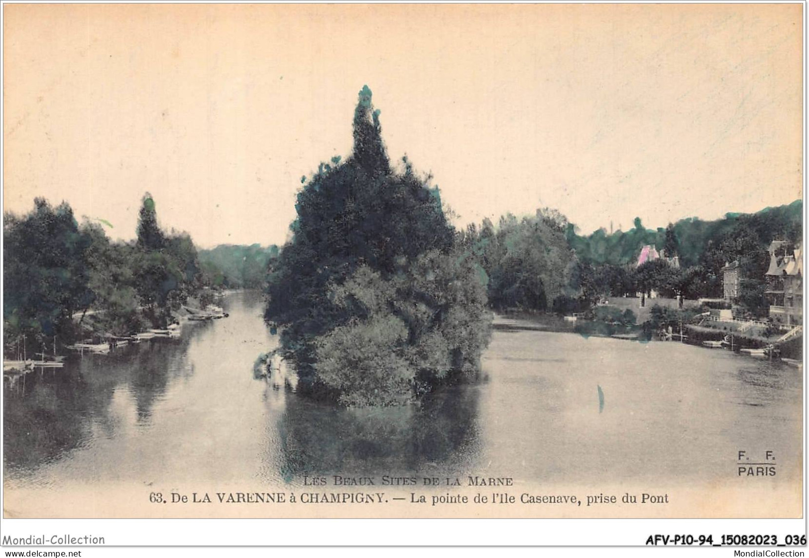 AFVP10-94-0889 - DE LA VARENNE à CHAMPIGNY - La Pointe De L'ile Casenave Prise Du Pont  - Chennevieres Sur Marne