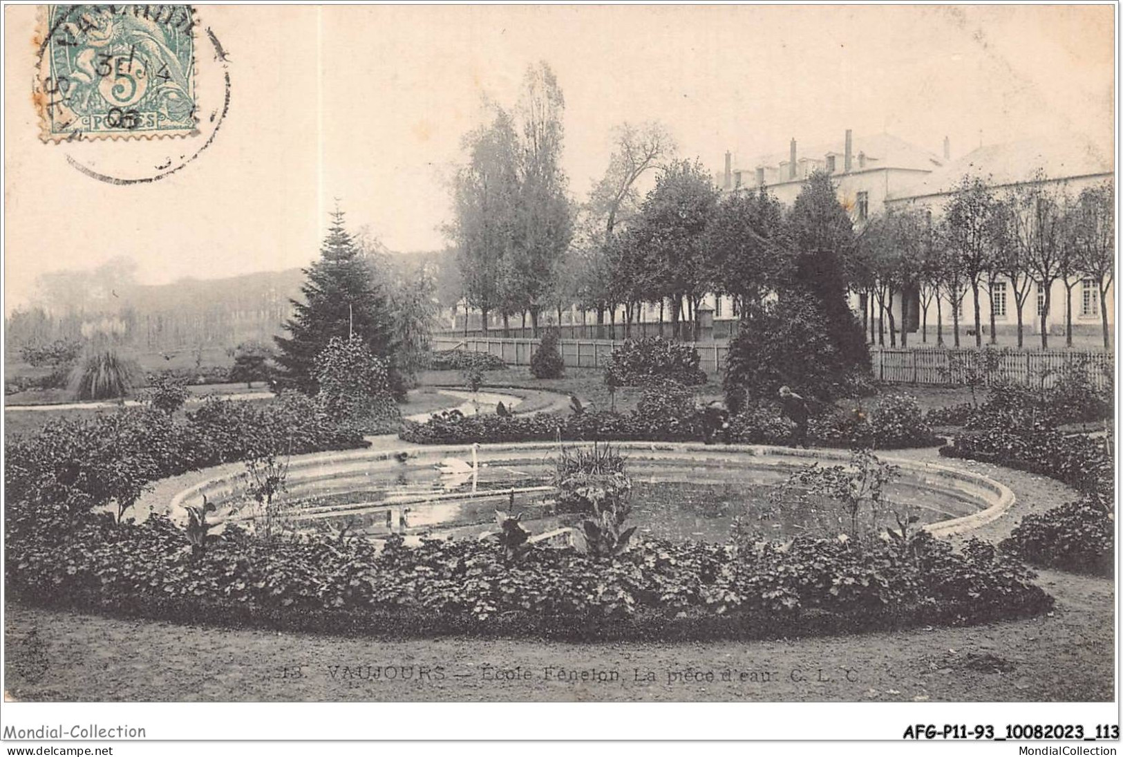 AFGP11-93-0906 - VAUJOURS - école Fénelon - La Pièce D'eau  - Le Raincy