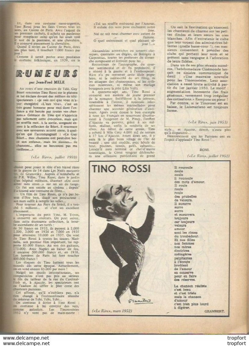 Old Newspaper BD Drawing Humor Sex Designer Revue LE RIRE 1977 Humour Sexe Albert DUBOUT Tino ROSSI - 1950 - Oggi