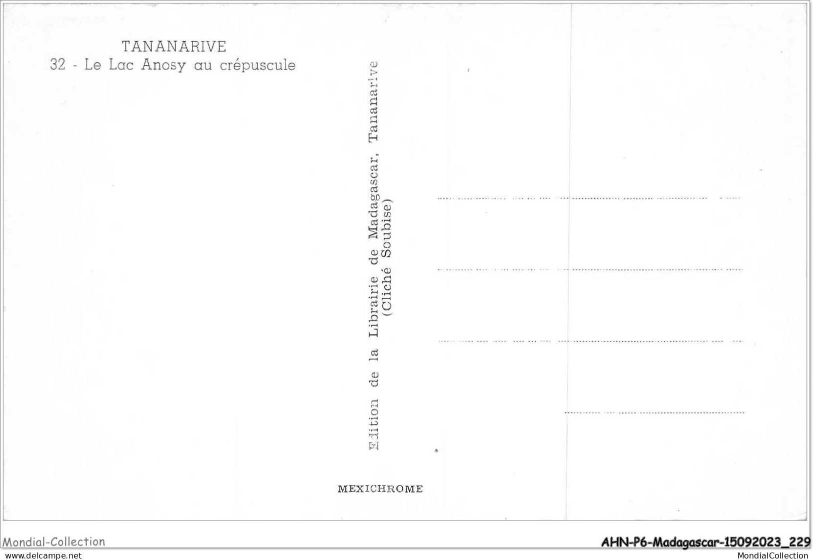 AHNP6-0740 - AFRIQUE - MADAGASCAR - TANANARIVE - Le Lac Anosy Au Crépucule   - Madagaskar