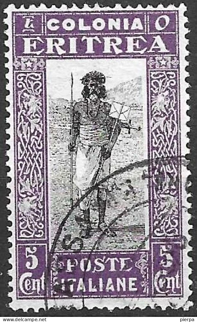 ERITREA - 1930 - MESSAGGERO - CENT. 5 - USATO (YVERT 145 - MICHEL 154 - SS 156) - Eritrea