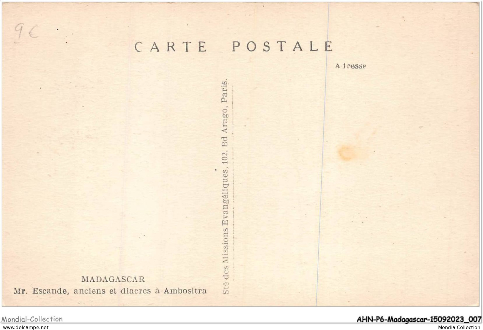 AHNP6-0629 - AFRIQUE - MADAGASCAR - Mr Escande - Anciens Et Diacres à Ambositra - Madagaskar