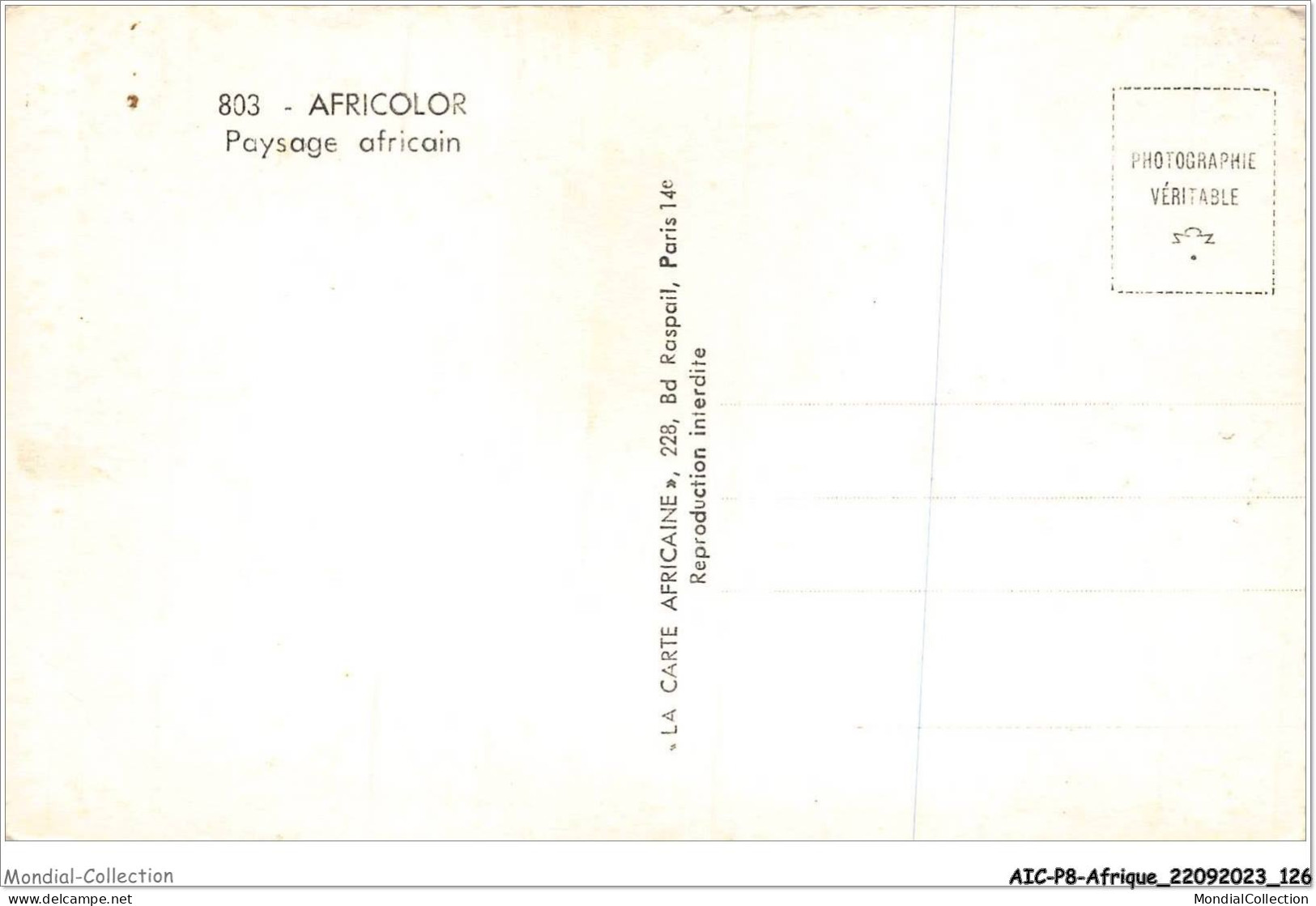 AICP8-AFRIQUE-0917 - AFRICOLOR - Paysage Africain - Unclassified