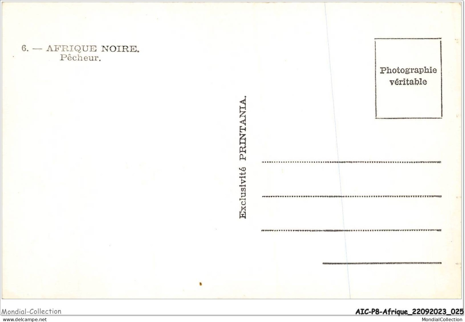 AICP8-AFRIQUE-0867 - AFRIQUE NOIRE - Pêcheur PRINTANIA - Non Classificati