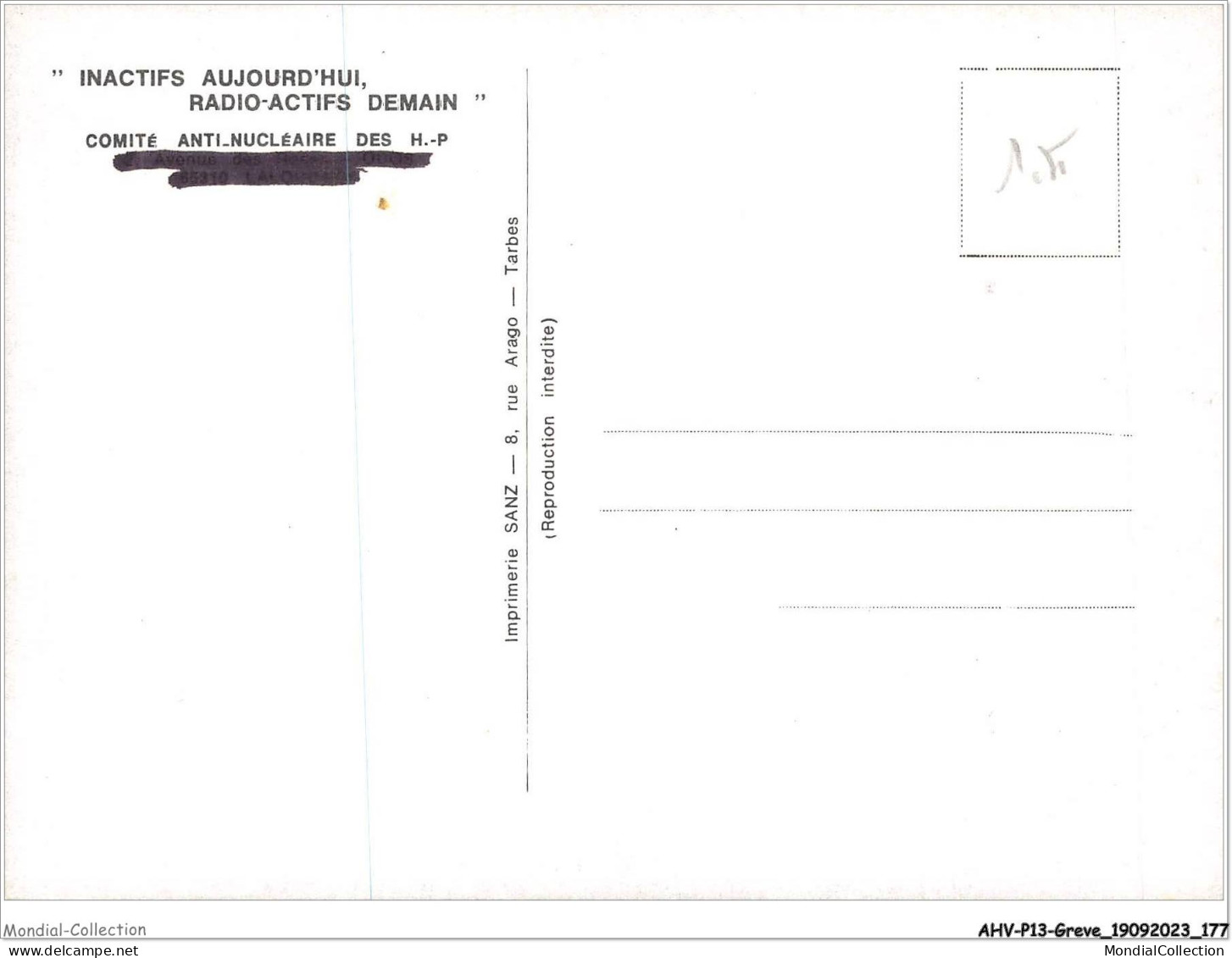 AHVP13-1201 - GREVE - Plutonium  - Sciopero