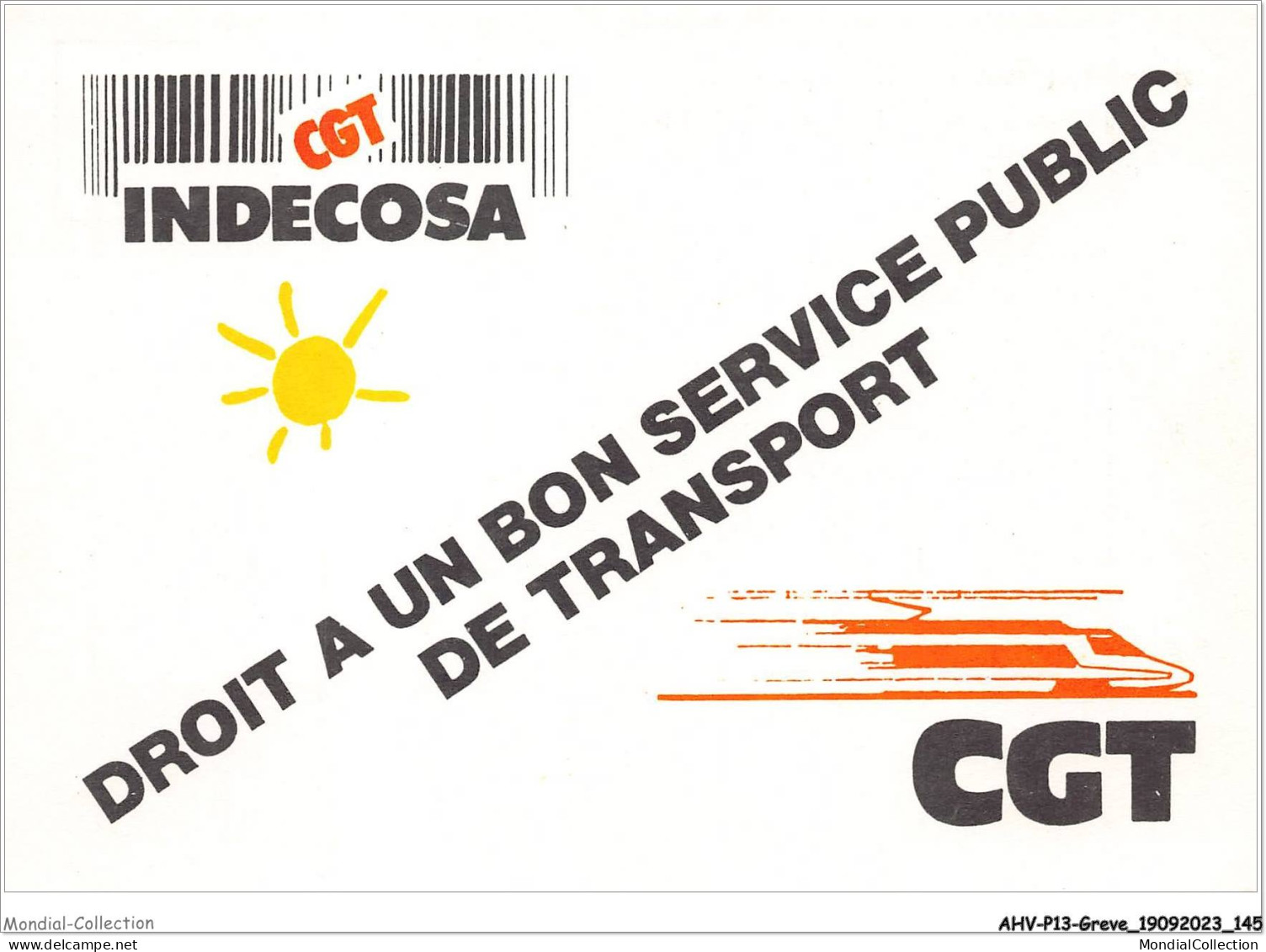 AHVP13-1186 - GREVE - Droit A Un Bon Service Public De Transport  - Huelga