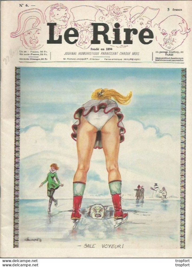 Old Newspaper BD Drawing Humor Sex Designer Revue LE RIRE 1978 Humour SEXE SALE VOYEUR Patinage RADIGUET - 1950 à Nos Jours