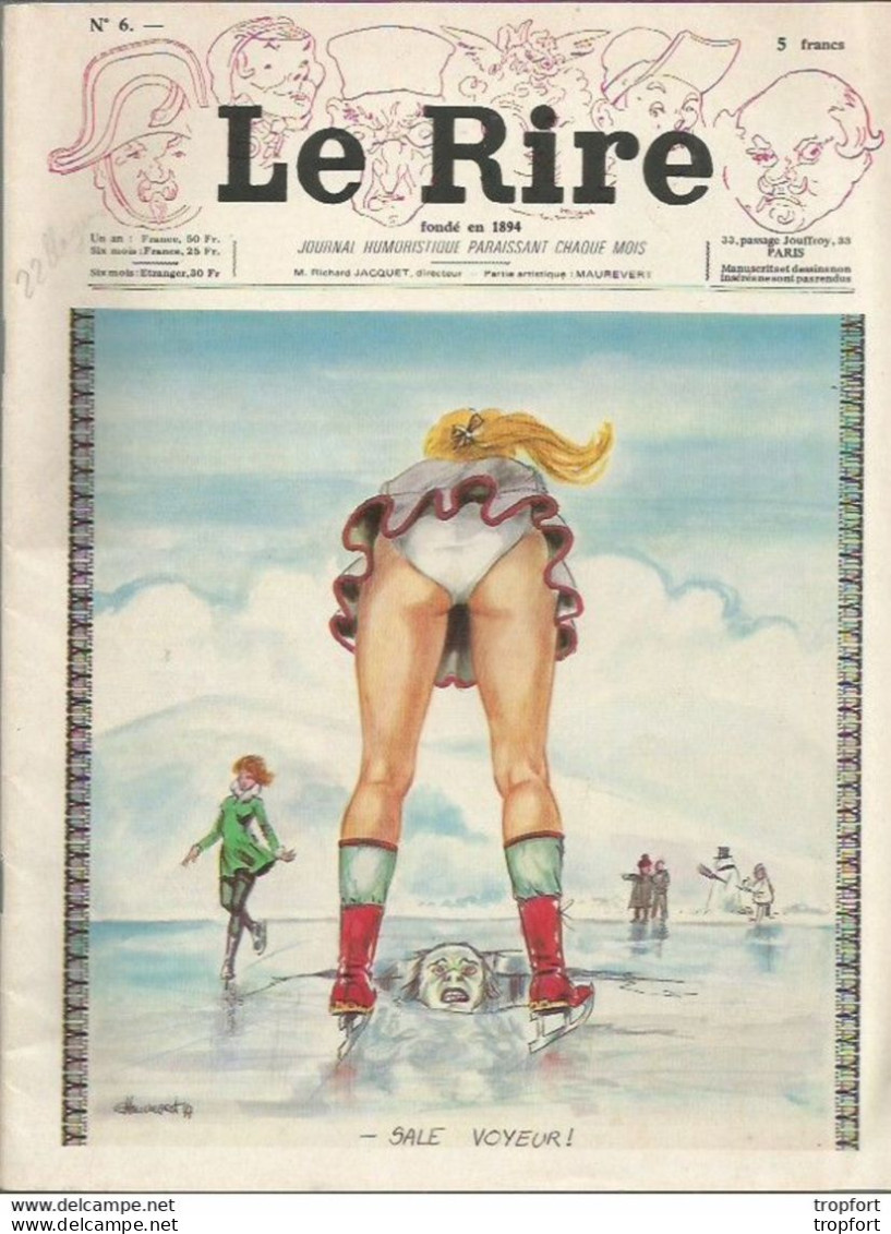 Old Newspaper BD Drawing Humor Sex Designer Revue LE RIRE 1978 Humour SEXE SALE VOYEUR Patinage RADIGUET - 1950 - Today