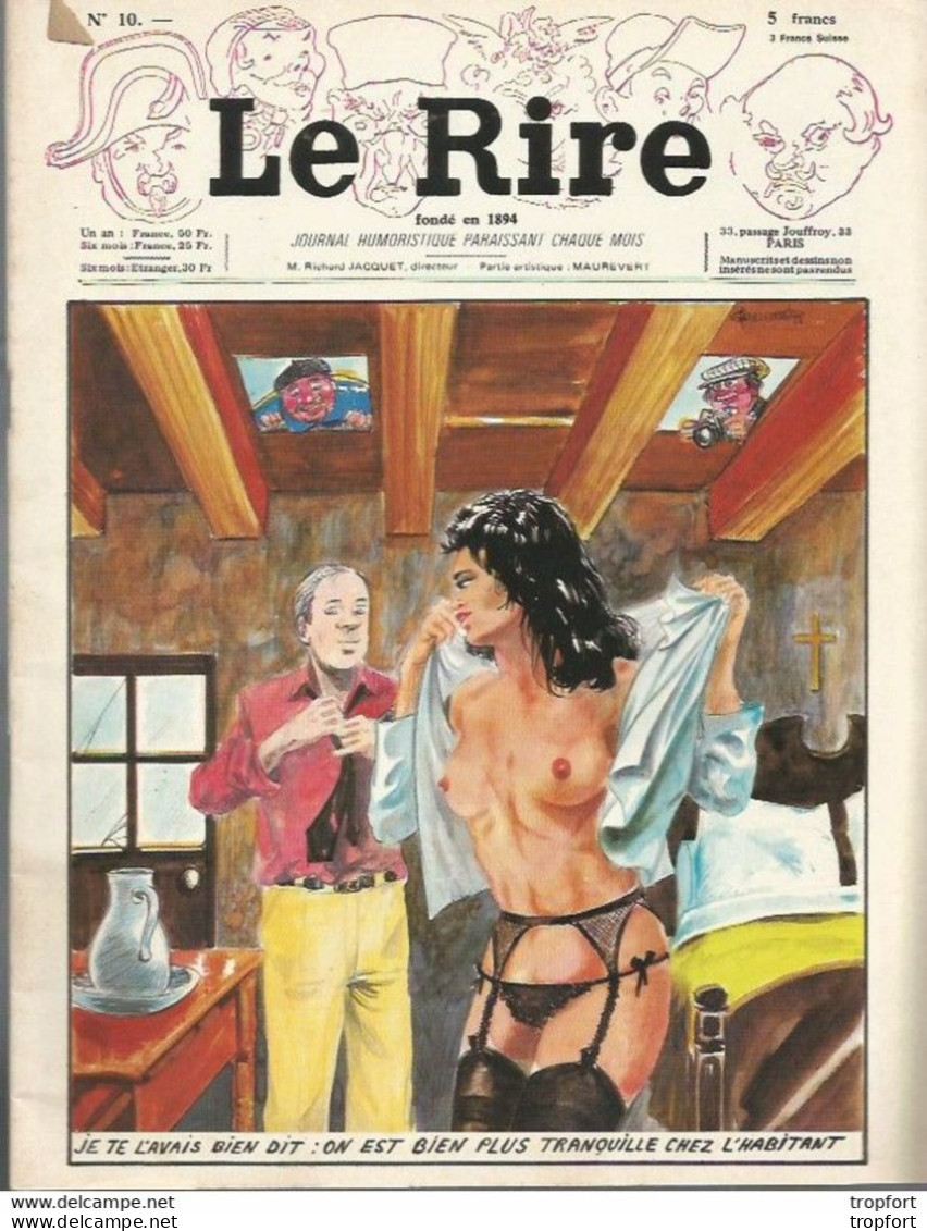 Old Newspaper BD Drawing Humor Sex Designer Revue LE RIRE 1978 Humour SEXE / BRENOT / A WILLETTE LOUP - 1950 - Today