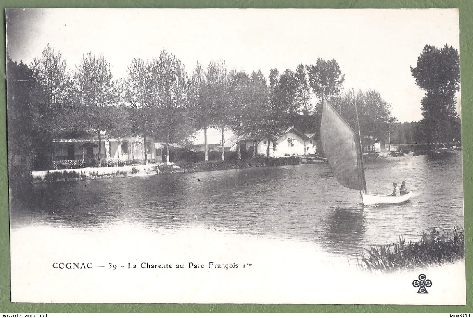 CPA  Dos Précurseur - CHARENTE - COGNAC - LA CHARENTE AU PARC FRANCOIS Ier - Animation, Petit Voilier - Cognac