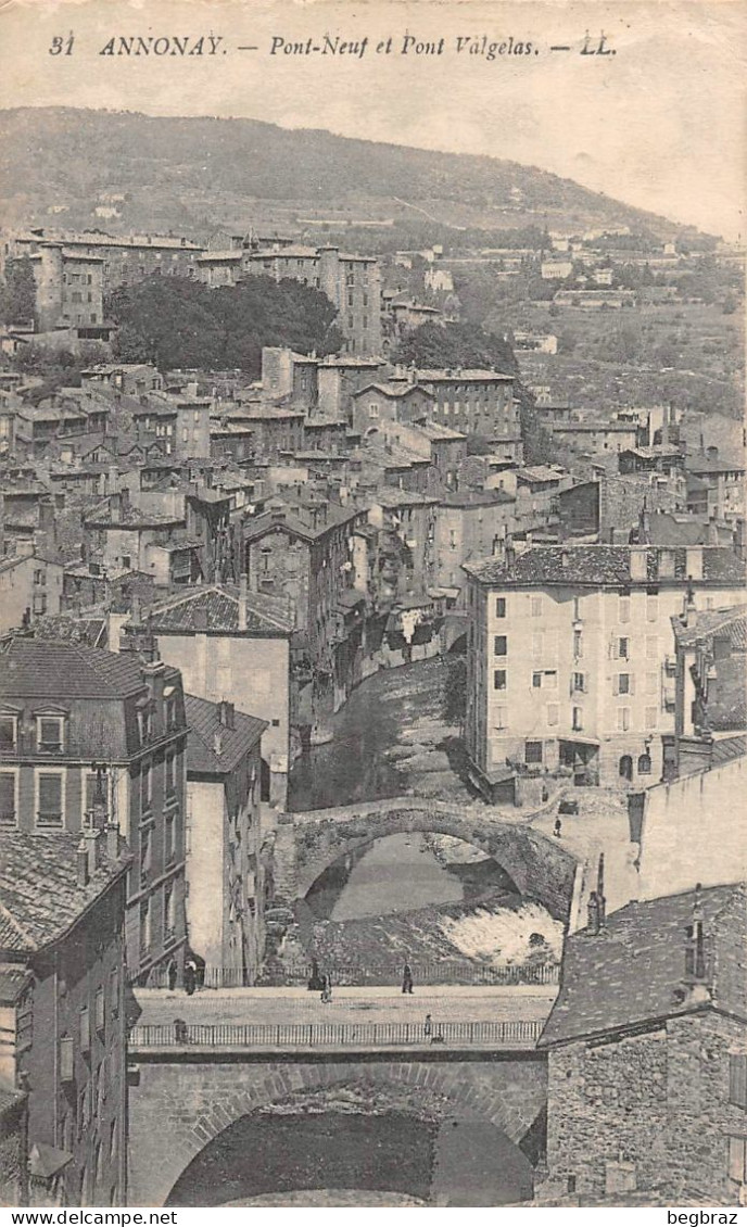 ANNONAY    PONT NEUF ET PONT VALGELAS - Annonay