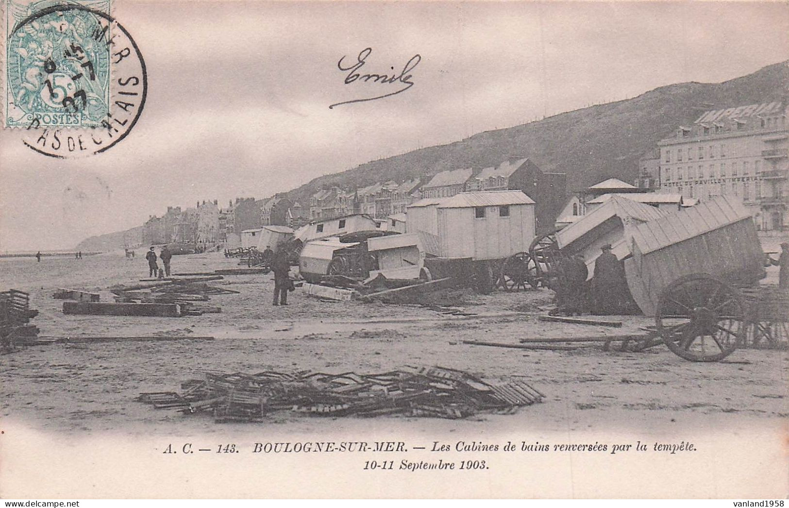 BOULOGNE Sur MER-3 Cartes Tempête De 1903 - Boulogne Sur Mer