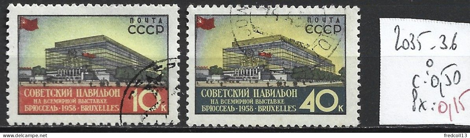 RUSSIE 2035-36 Oblitérés Côte 0.50 € - Usati