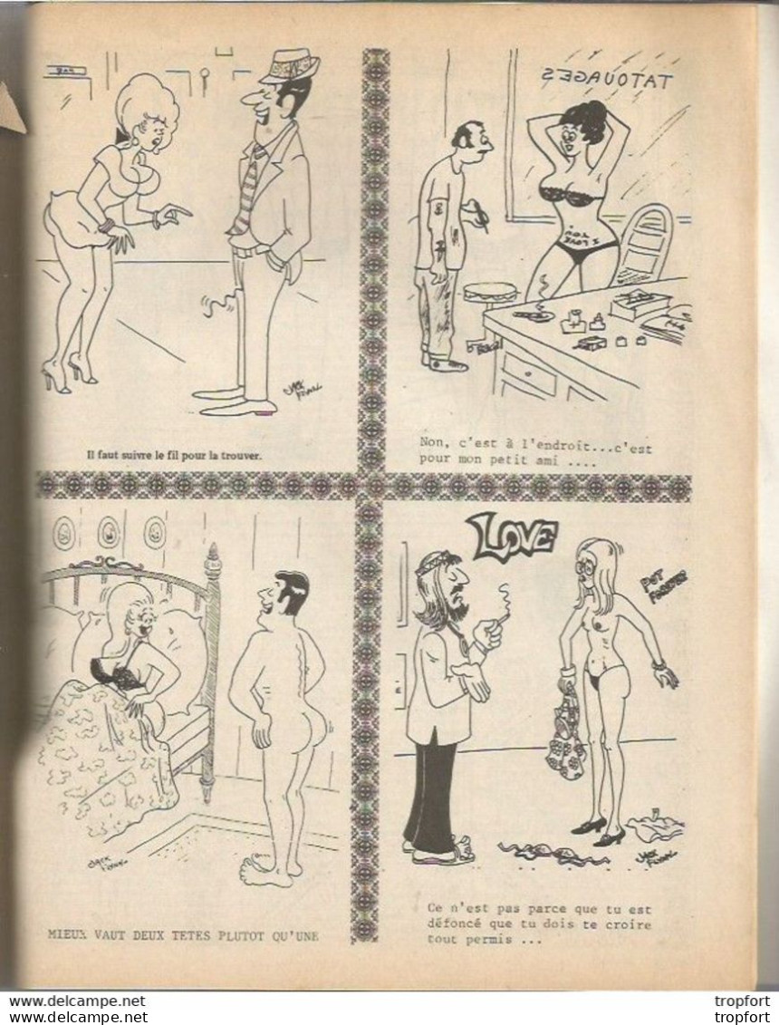 old newspaper BD drawing humor sex designer revue LE RIRE 1978 Humour / PEYNET / La fête des VENDANGES