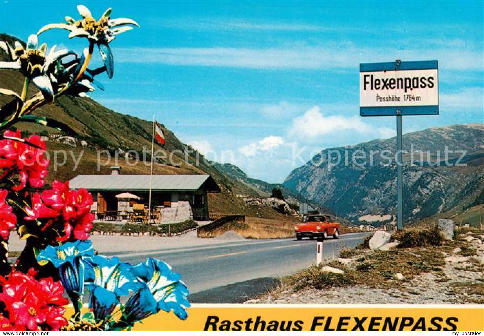 73791233 Flexenpass 1784m Arlberg AT Rasthaus Passhoehe Alpenflora  - Otros & Sin Clasificación