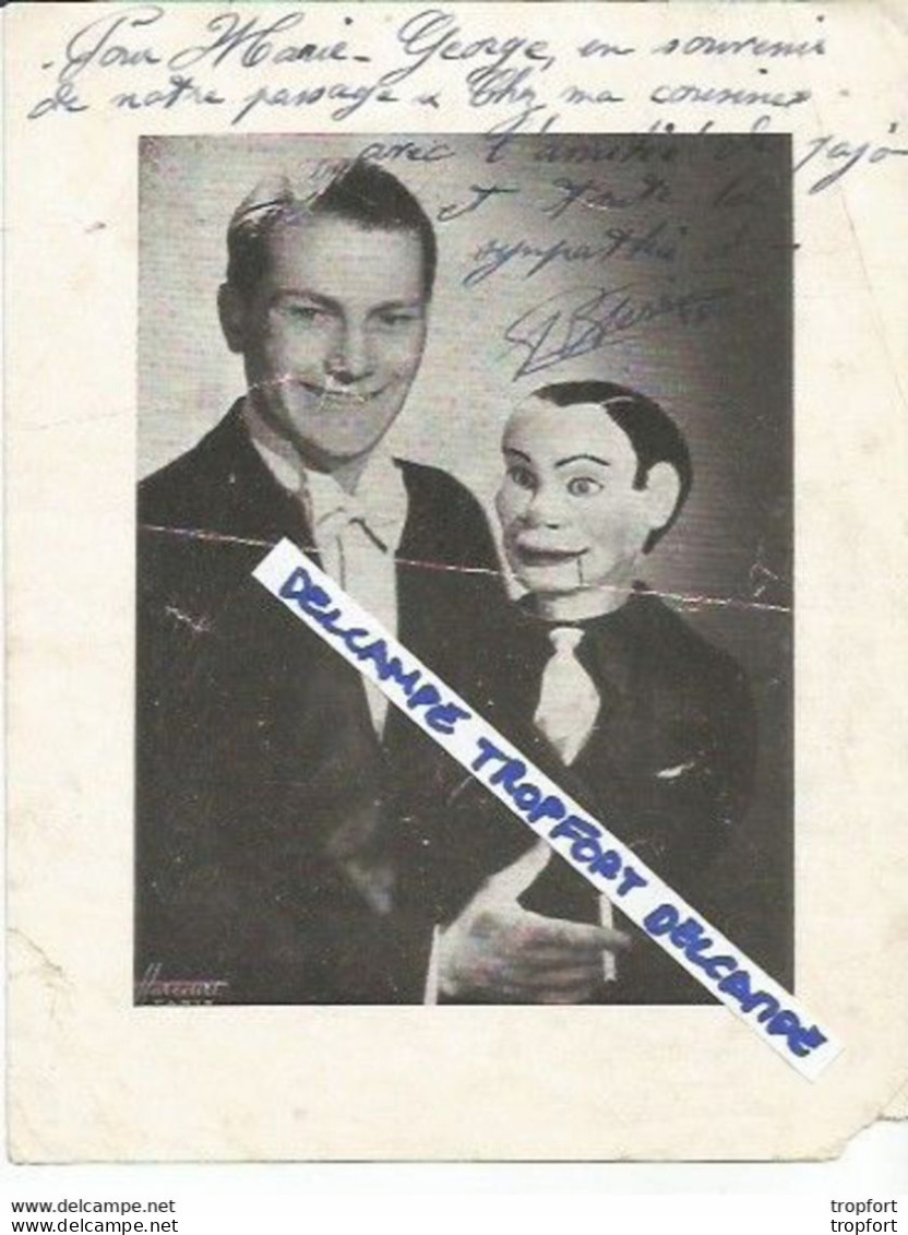 TJ / French Marionist Puppet Photo Autographed / Dédicace Sur Affichette Marionnettiste MARIONNETTE - Célébrités