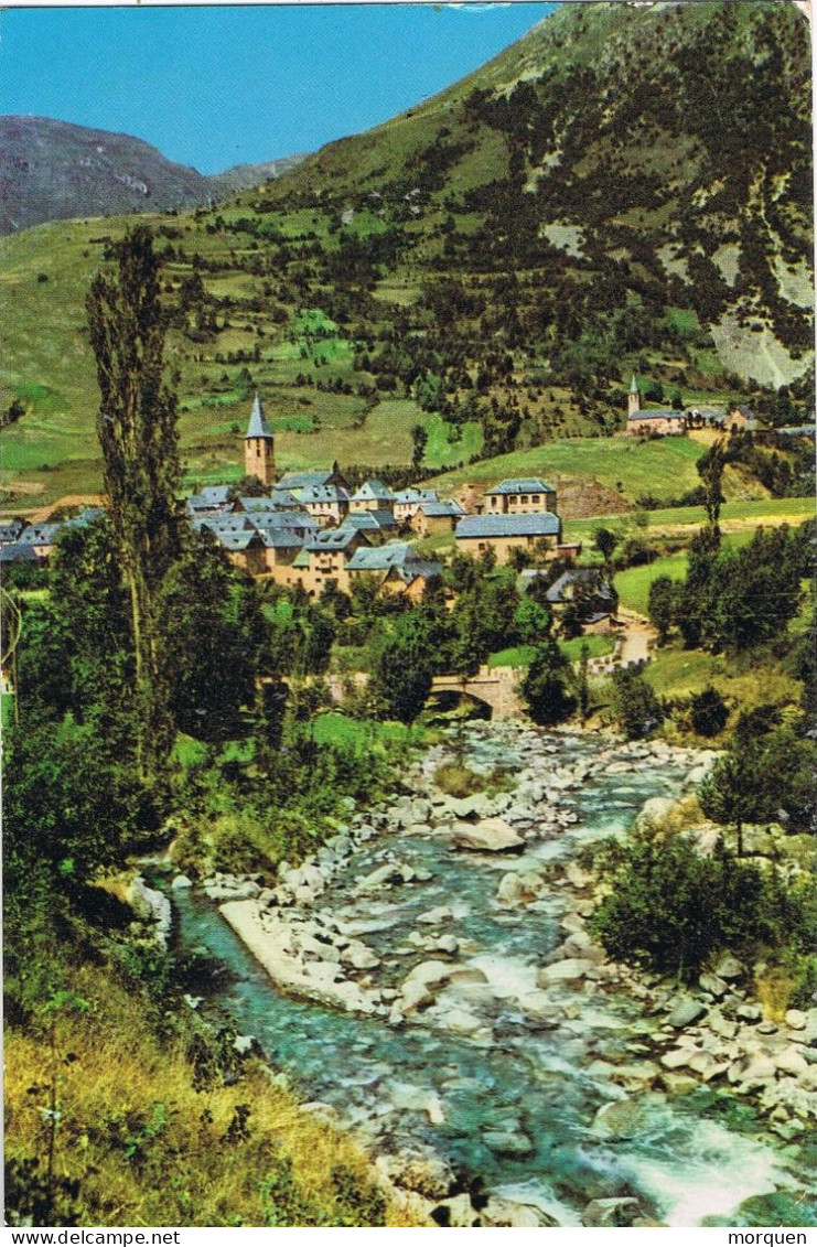 54931. Postal SALARDÚ (Lerida) 1966. Vista De Salardú Y Rio Garona - Storia Postale