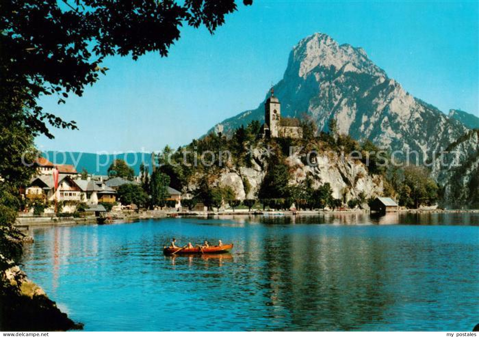 73791168 Traunkirchen AT Uferpartie Am Traunsee Ortsansicht Mit Kirche Und Traun - Otros & Sin Clasificación