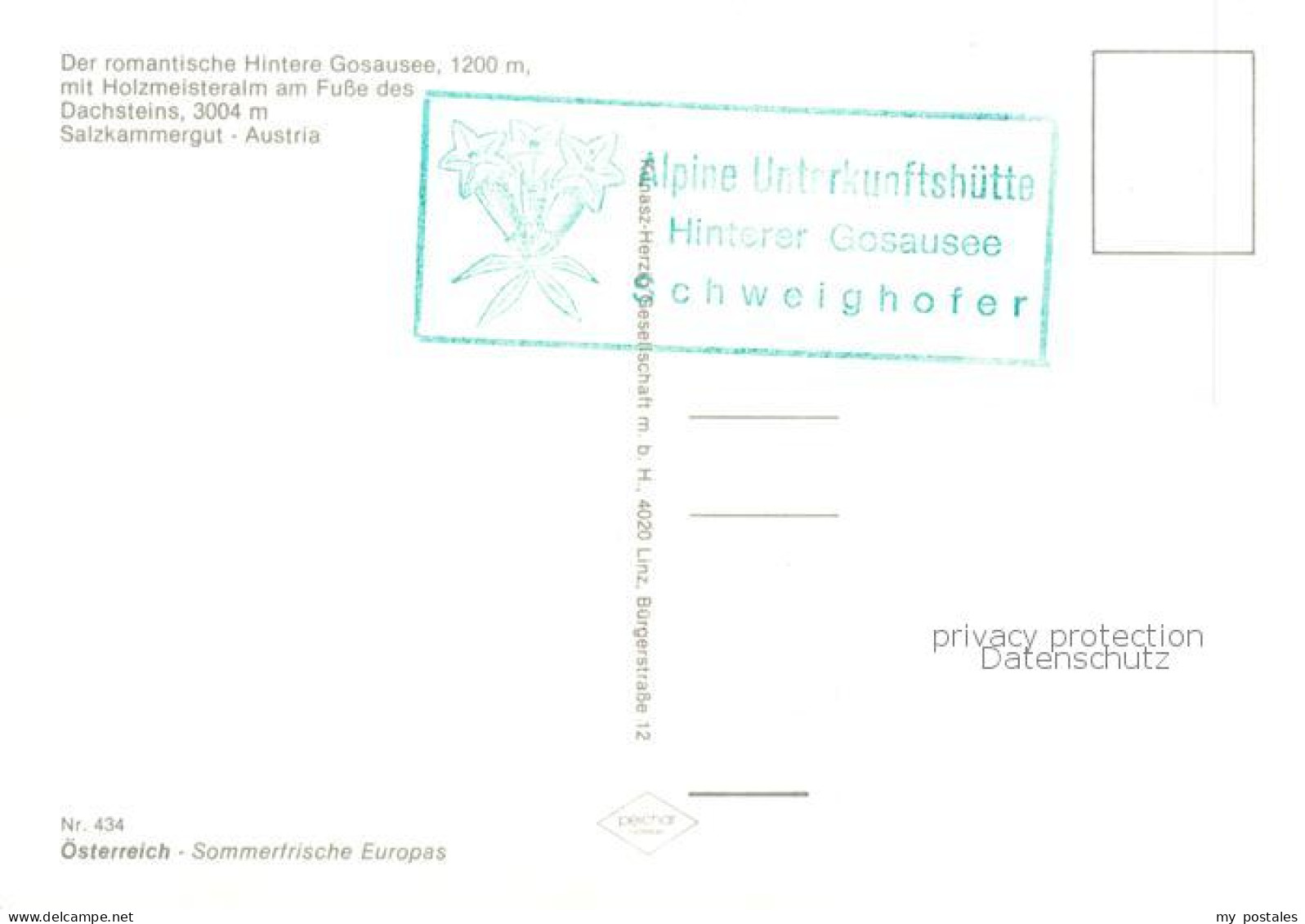 73791162 Gosau Salzkammergut AT Hinterer Gosausee Holzmeisteralm Am Fusse Des Da - Other & Unclassified
