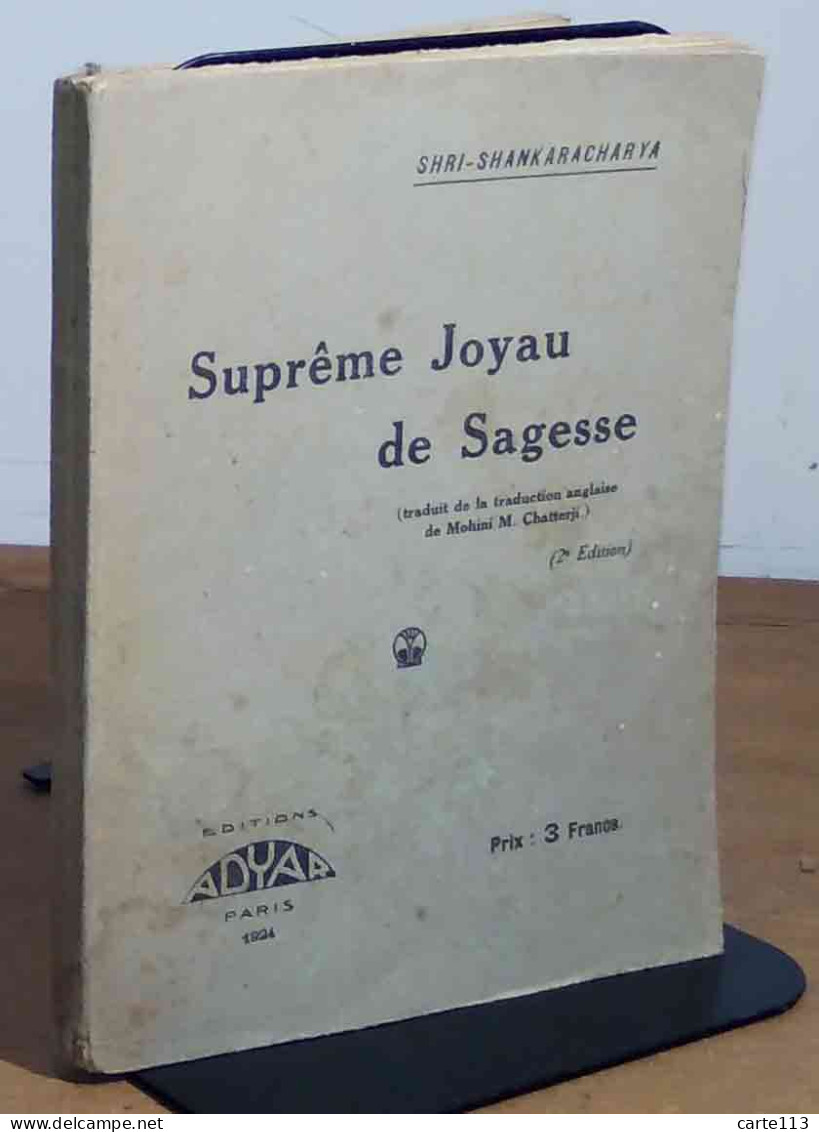 SHANKARACHARYA   - SUPREME JOYAU DE SAGESSE - 1901-1940