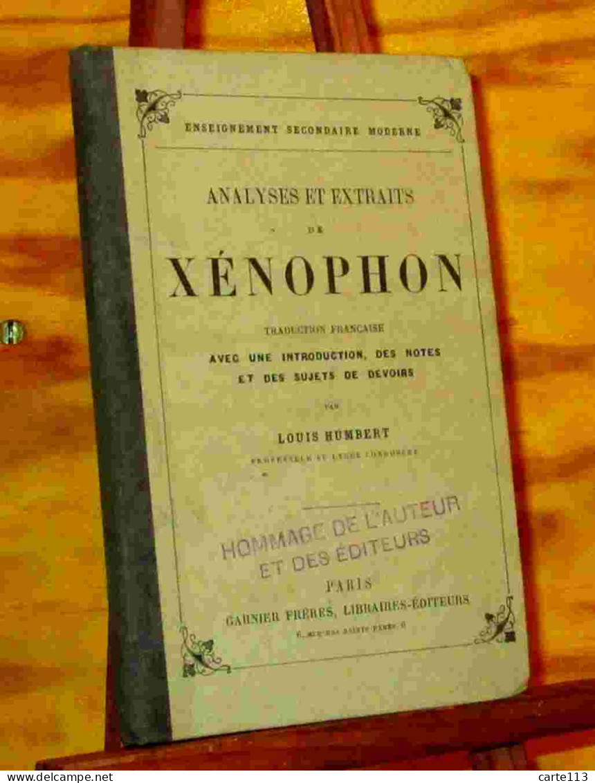 XENOPHON -  HUMBERT Louis  - ANALYSES ET EXTRAITS DE XENOPHON - 1801-1900