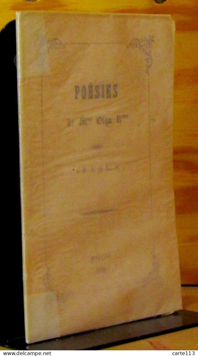 N°°°° Olga - POESIES DE MME OLGA N°°° - 1801-1900