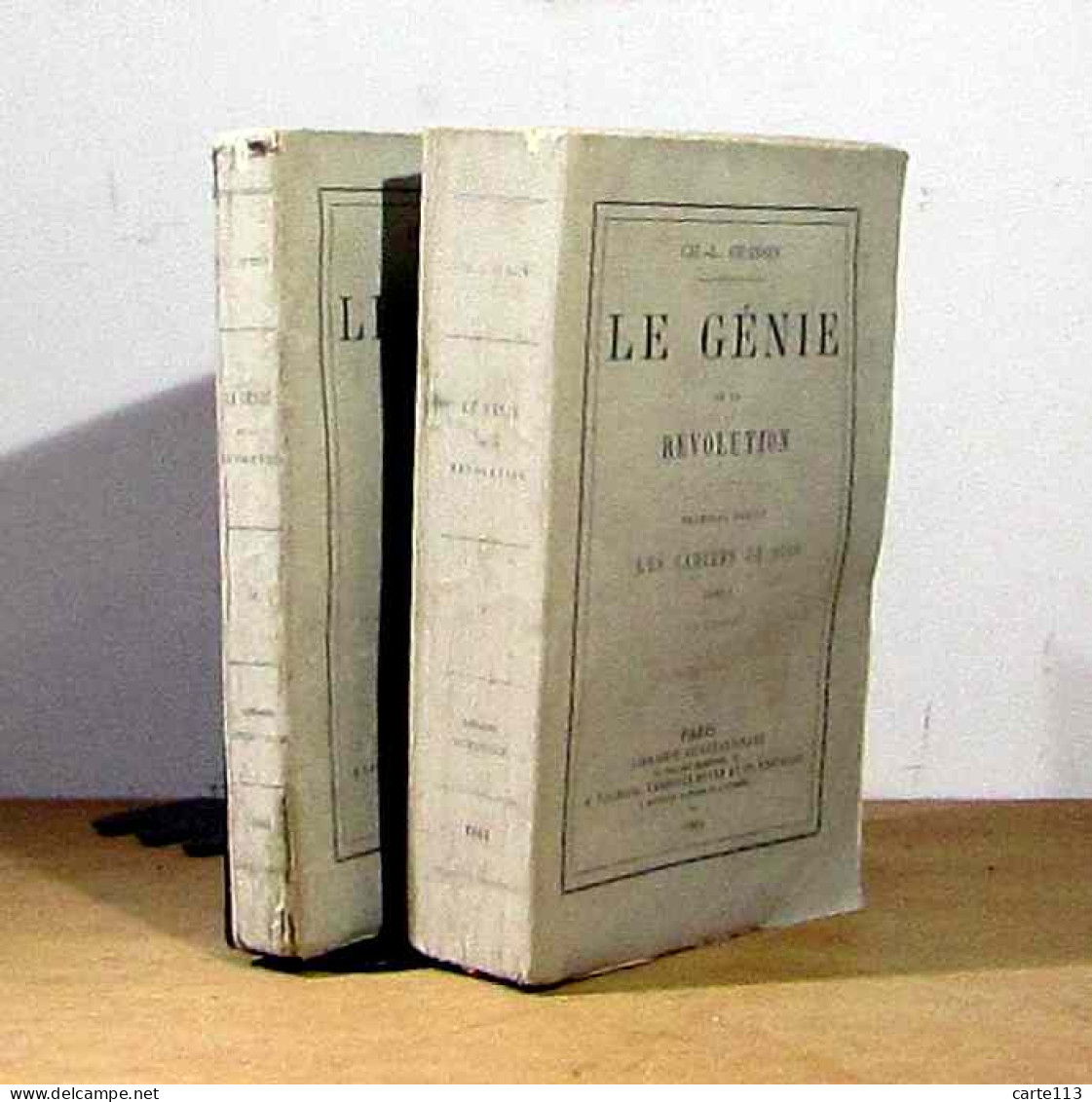 CHASSIN Charles-Louis - LE GENIE DE LA REVOLUTION - LES CAHIERS DE 1789 - TOME I ET TOME II - 1801-1900